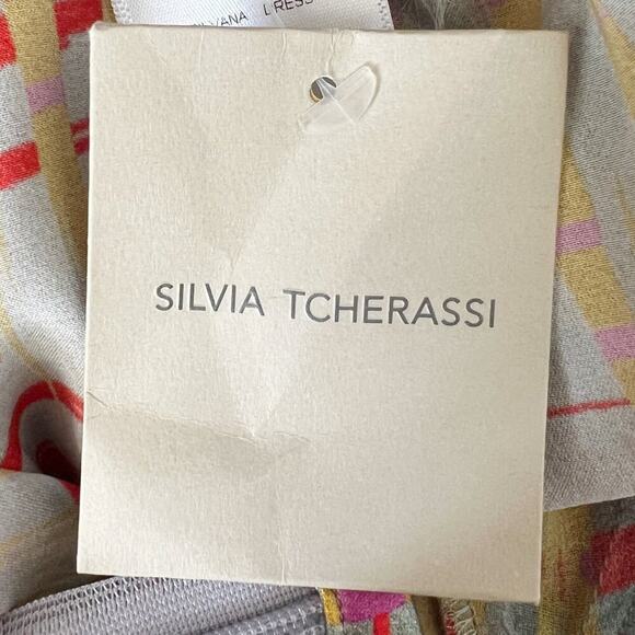 Silvia Tcherassi Silvana Pleated Halter Dress Stretch Crepe Large - Picture 9 of 11